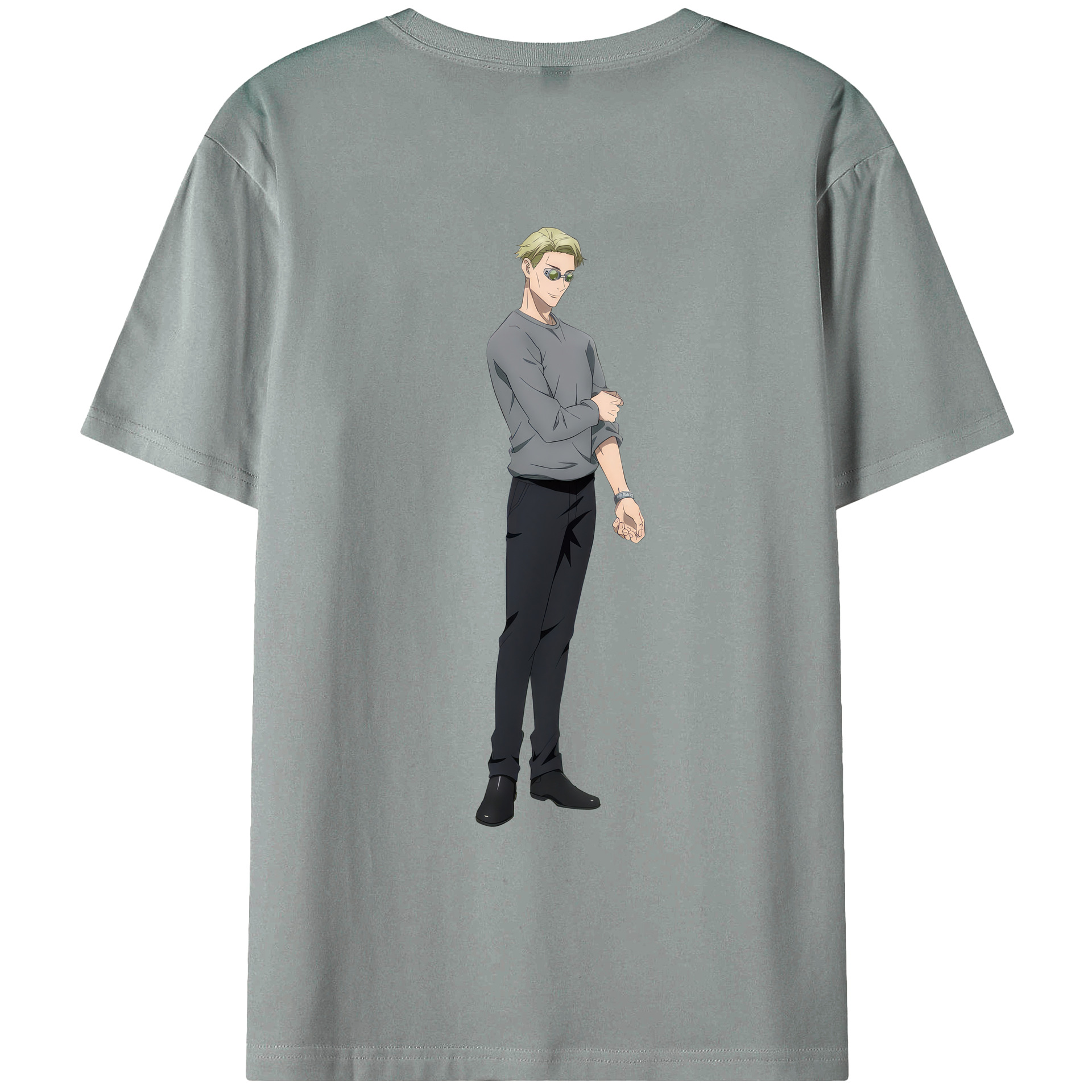 （画像用） 呪術廻戦 Jujutsu Kaisen 綿100％ メンズ半袖Tシャツ（バックプリント） 通気性